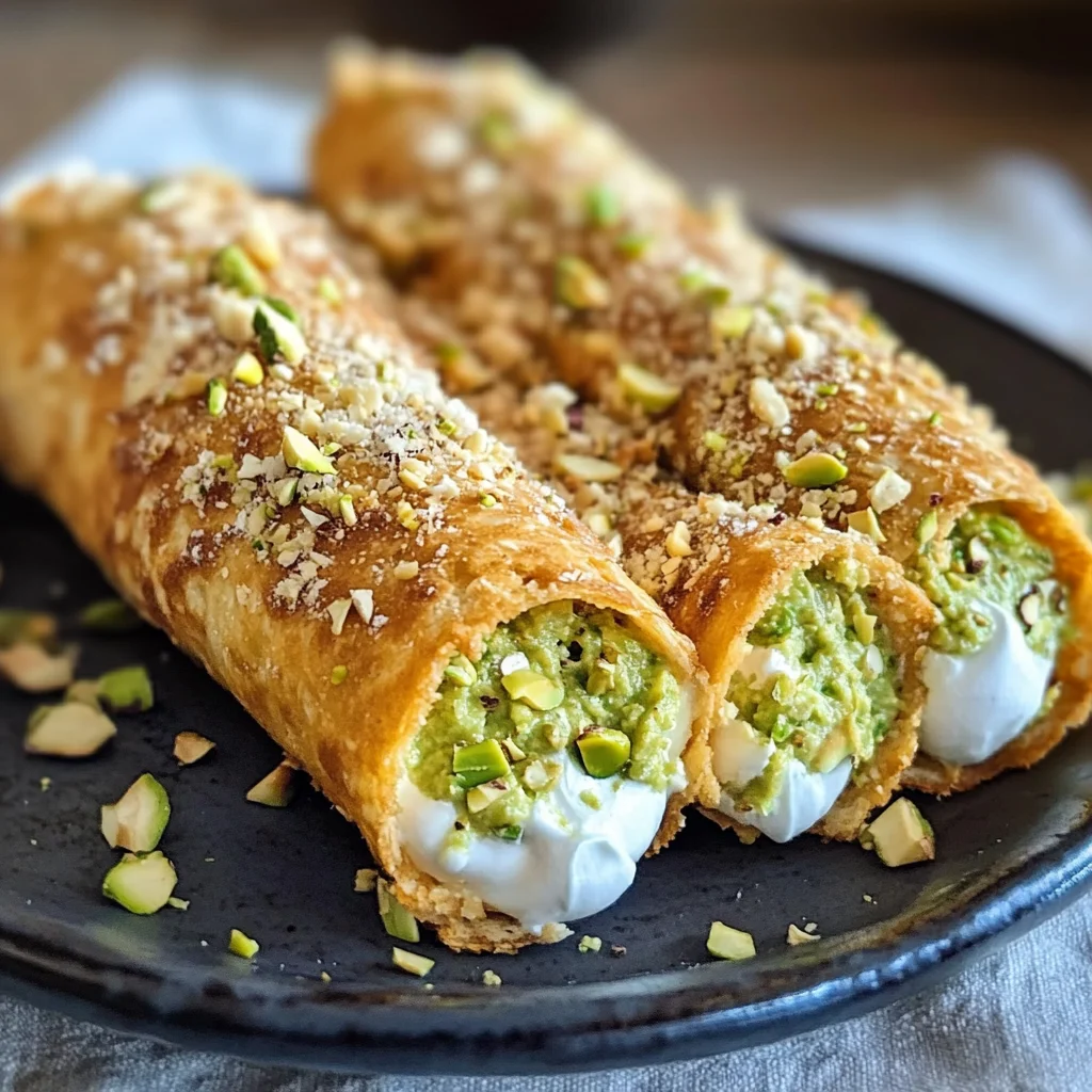 Cannoli alla crema di piselli