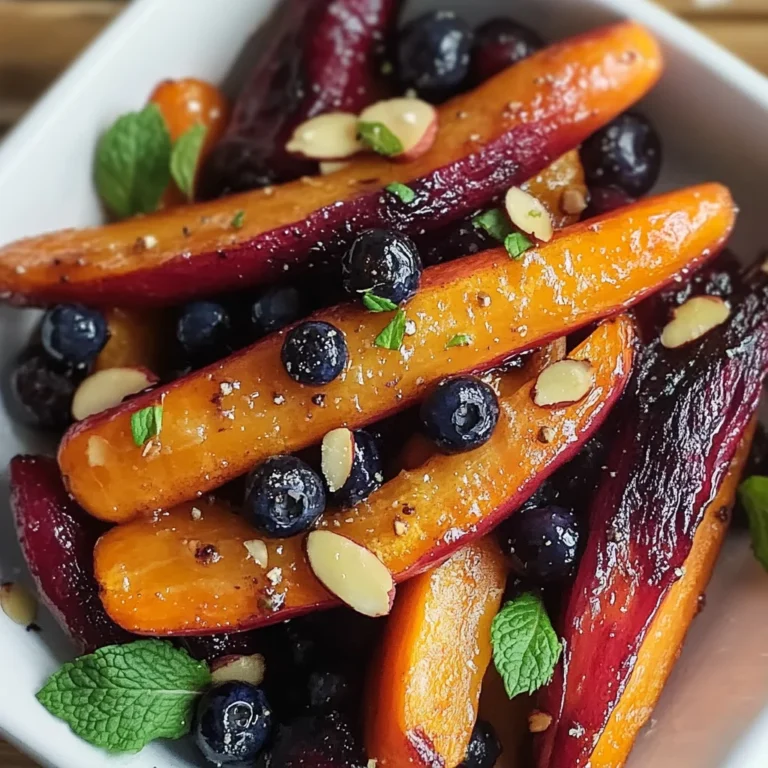 Carote arrostite con mirtilli