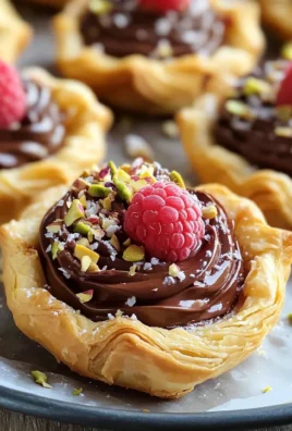 Cestini fillo cioccolato lamponi