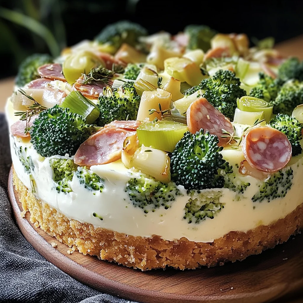 Cheesecake salato gorgonzola stracciatella