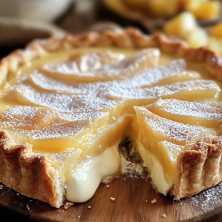 Crostata con crema e savoiardo