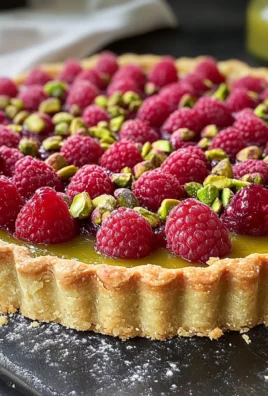 Crostata frangipane pistacchio lamponi
