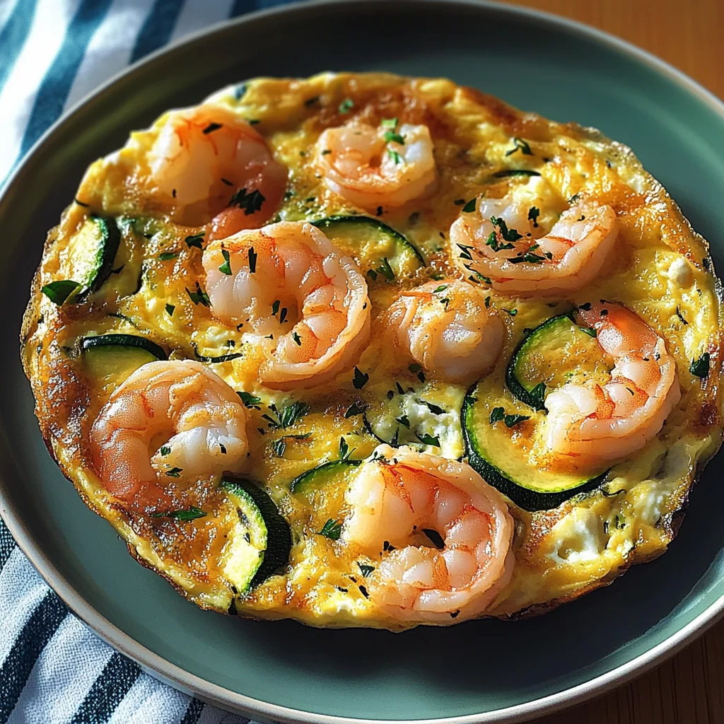 Frittata albumi zucchine gamberetti