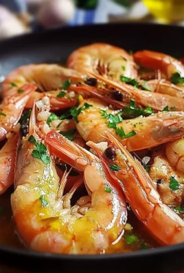 Gamberoni in padella con brandy