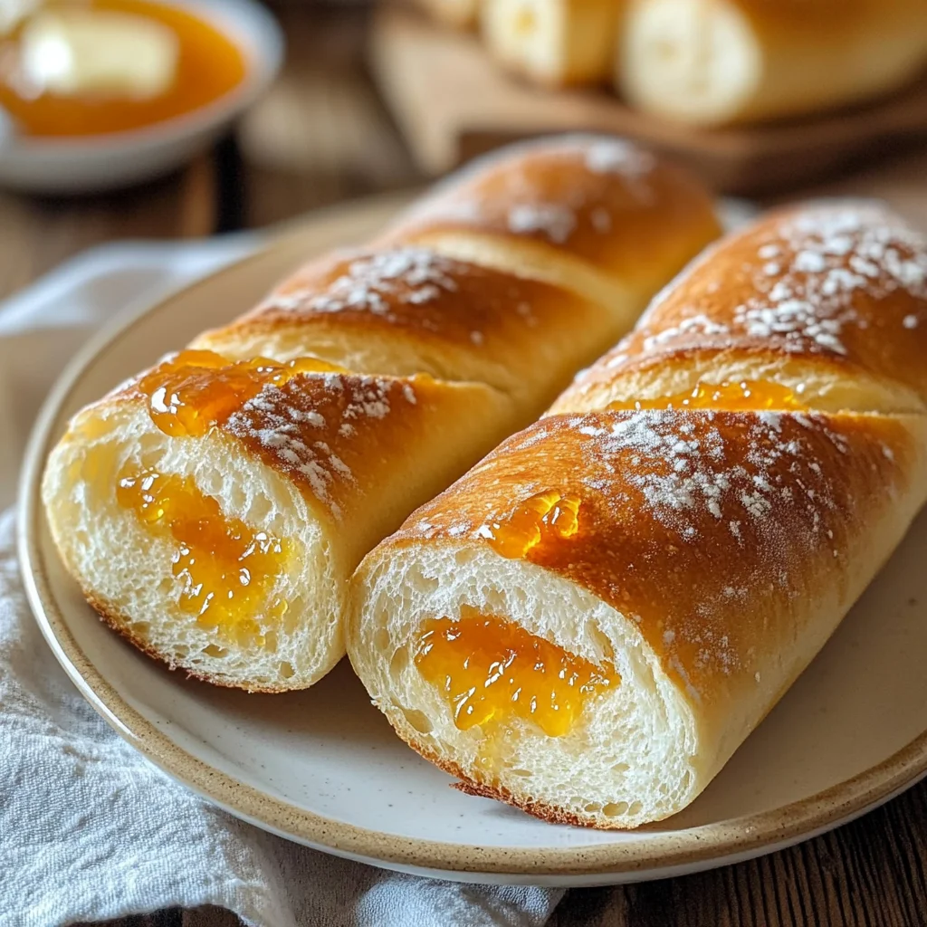 Mini baguette di pan brioche