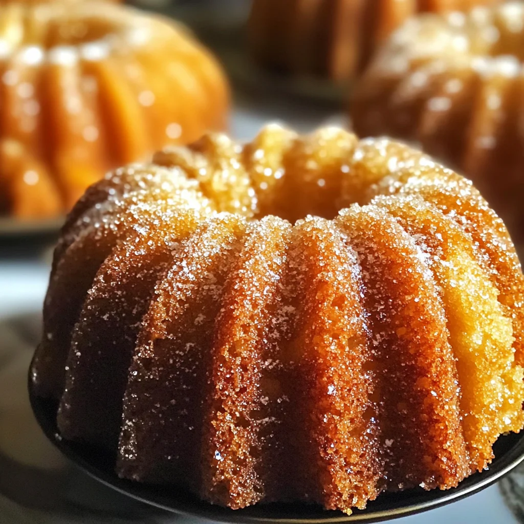 Mini bundt cake alle mele