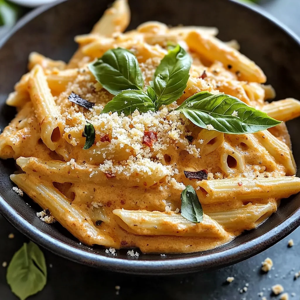 Pasta con crema di peperoni
