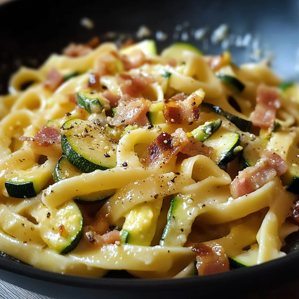 Pasta zucchine e pancetta
