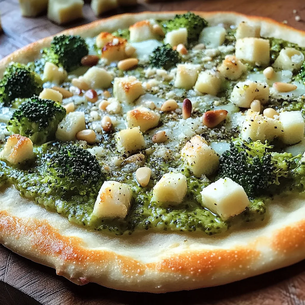 Pizza broccoli e acciughe