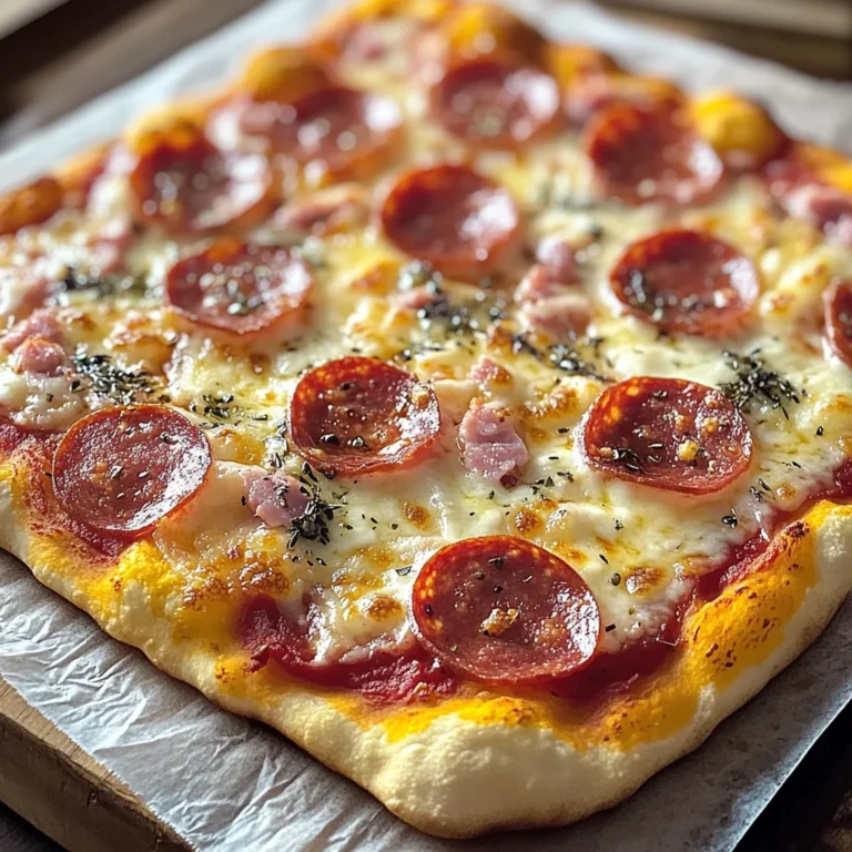 Pizza in teglia con provola