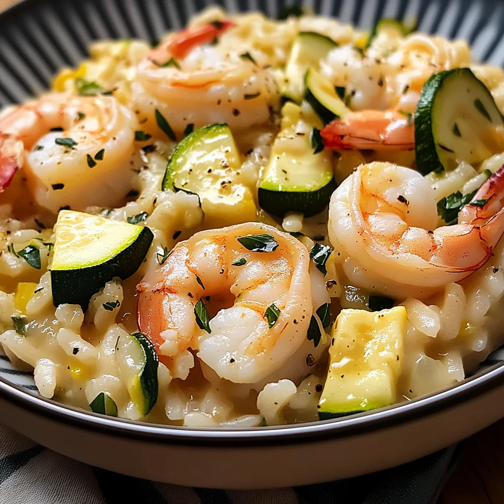 Risotto zucchine e gamberetti