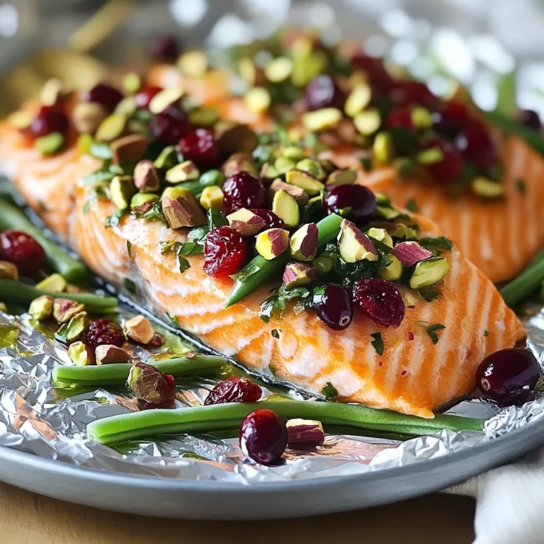 Salmone al cartoccio con fagiolini