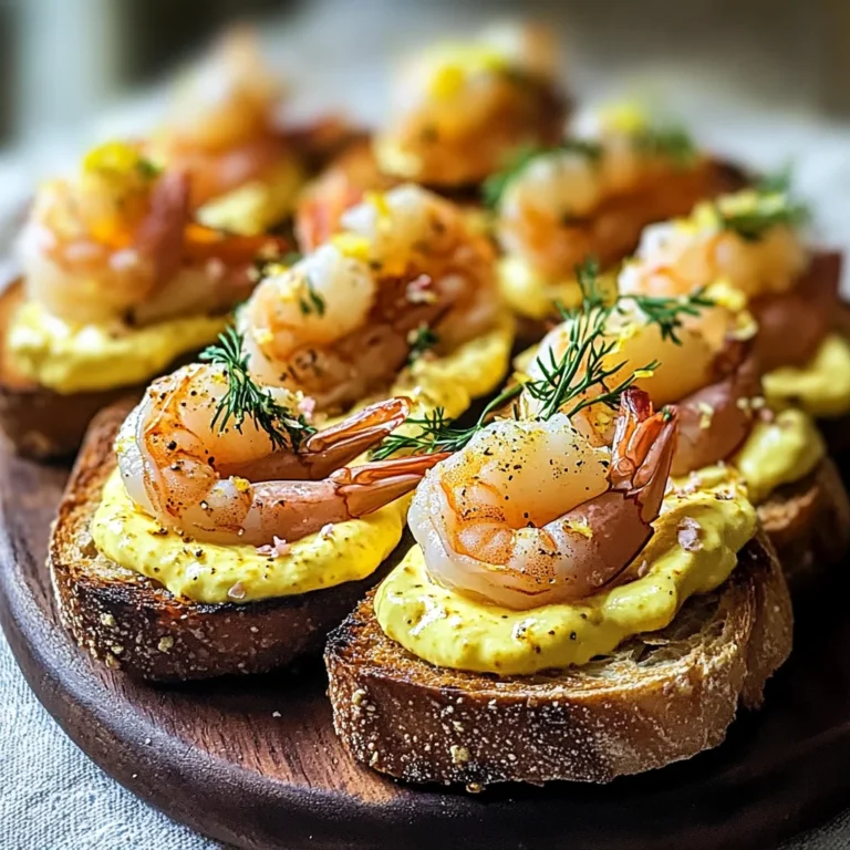 Tartine sfiziose con gamberi