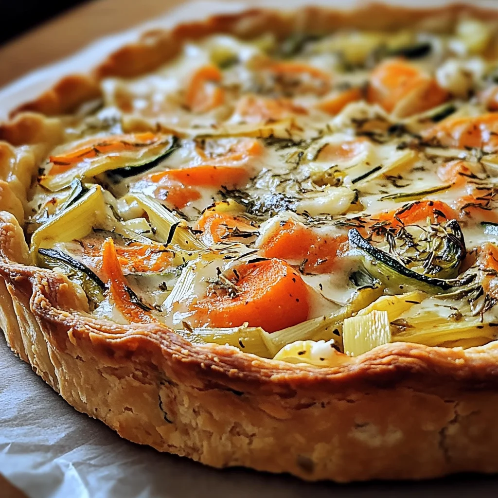 Torta con scamorza e verdure