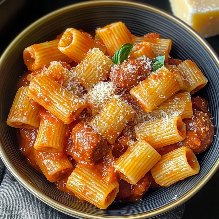 Tortiglioni con sugo salsiccia