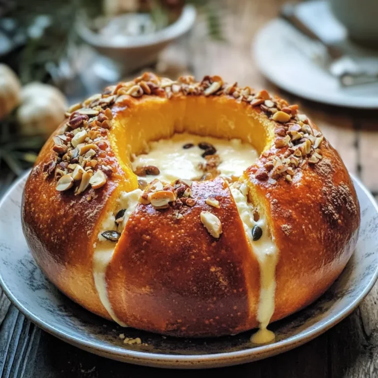 Zucca di pane fonduta capra