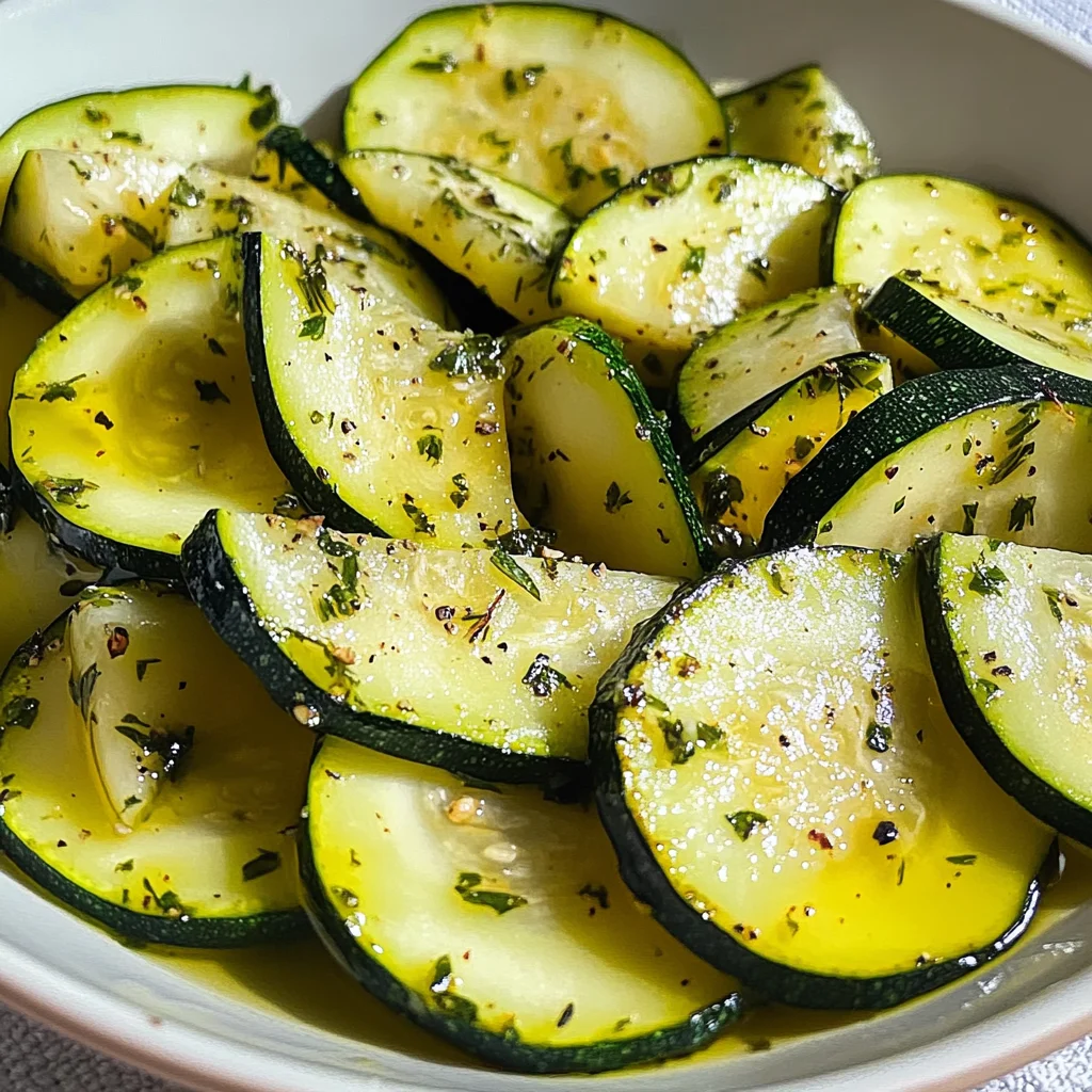 Zucchine marinate crude