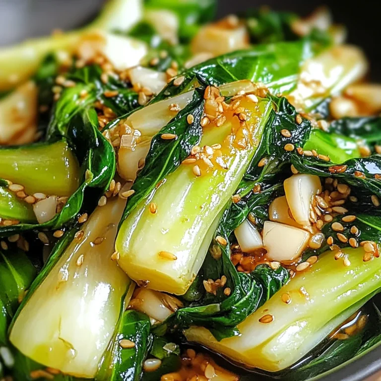 Bok choy sauté ail rapide