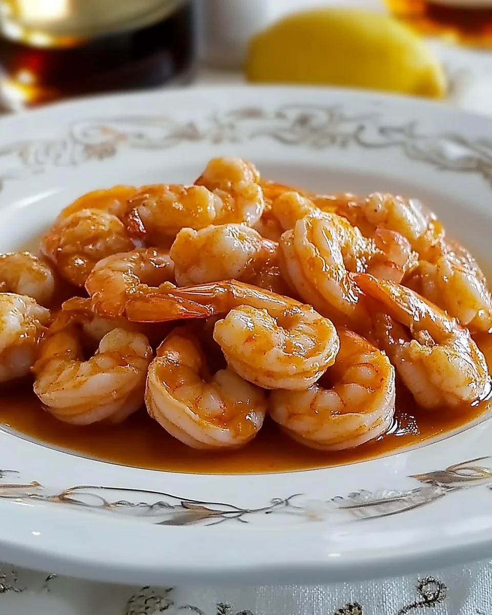 Gamberi saporiti al brandy