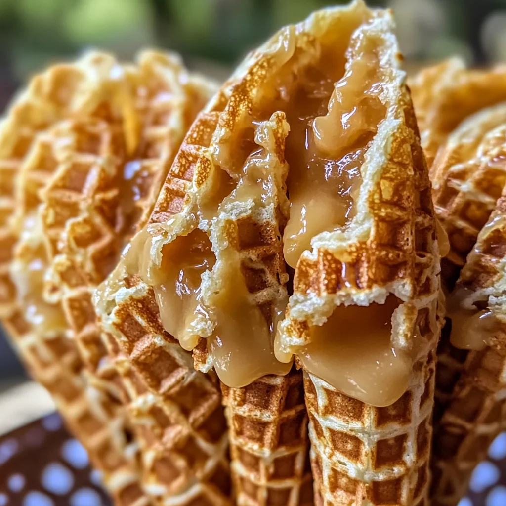 Gaufres croustillantes dulce leche