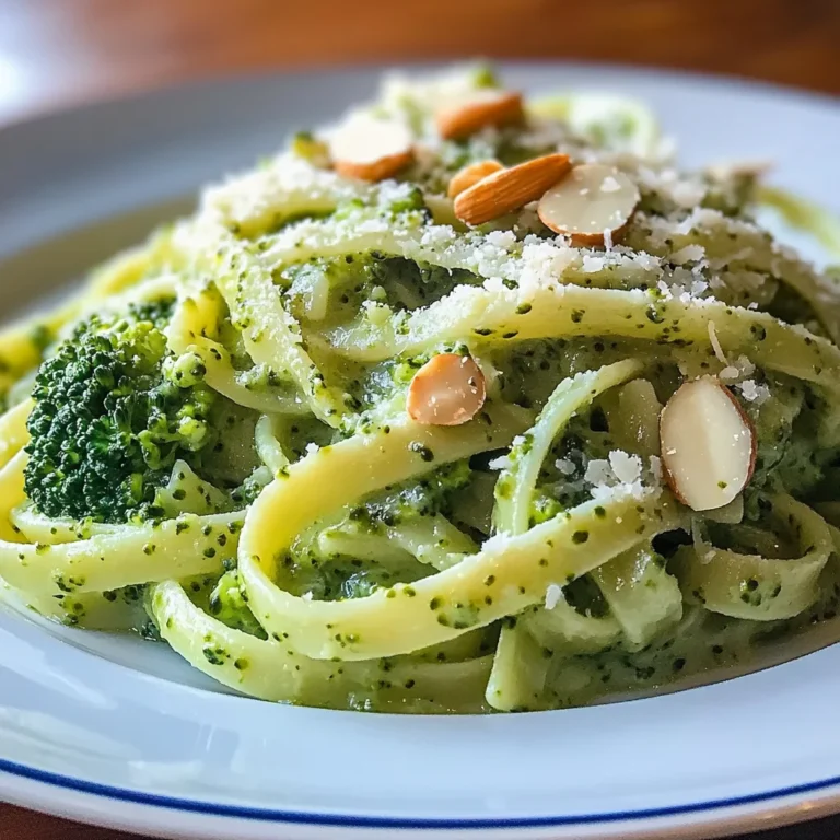 Linguine con broccoli e mandorle