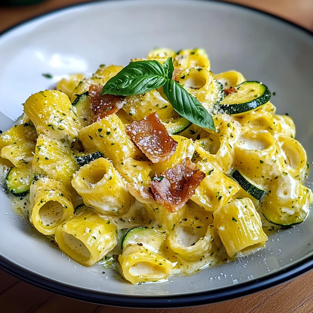 Pasta con zucchine e zafferano