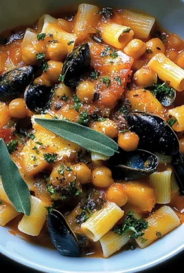 Pasta e ceci con cozze