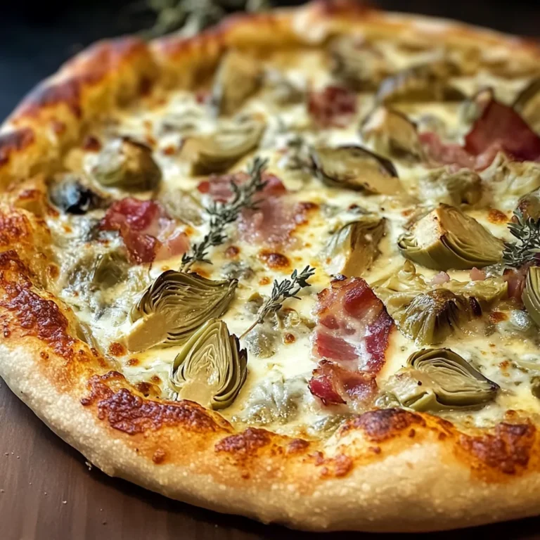 Pizza rustica con carciofi