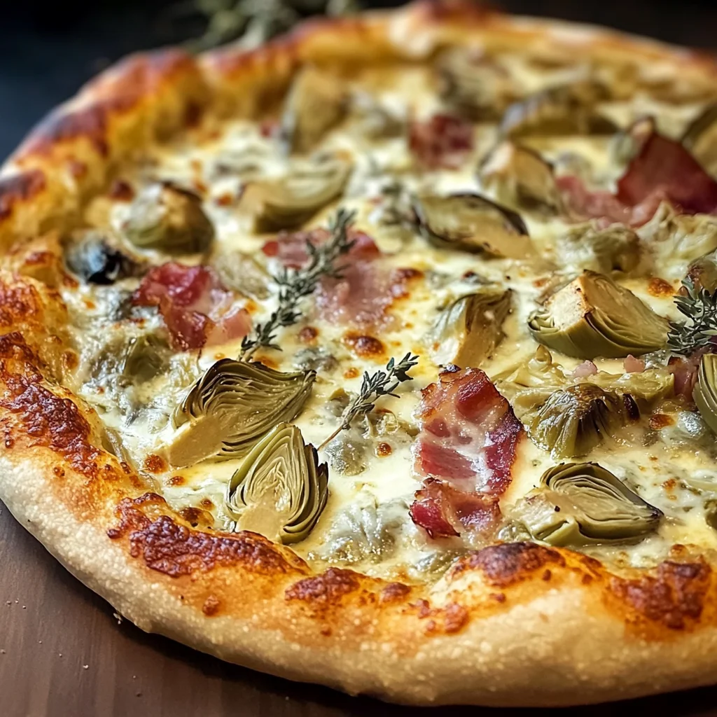 Pizza rustica con carciofi