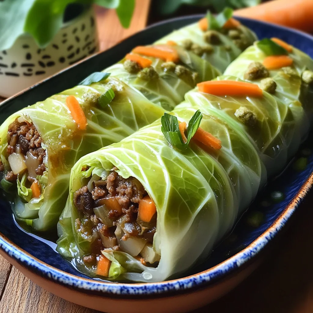 Rouleaux de chou vapeur