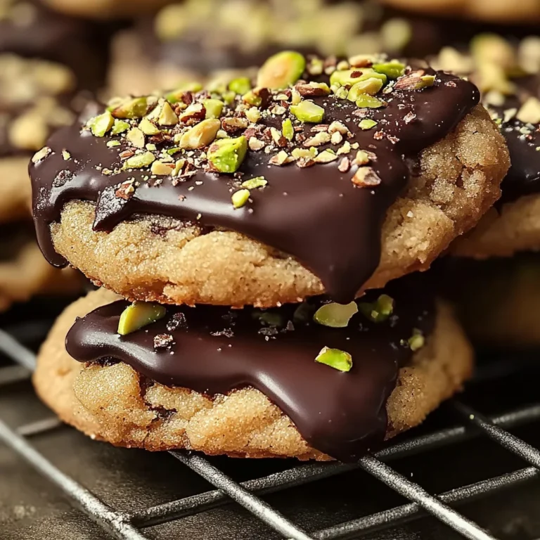 Sablés pistache chocolat fondant