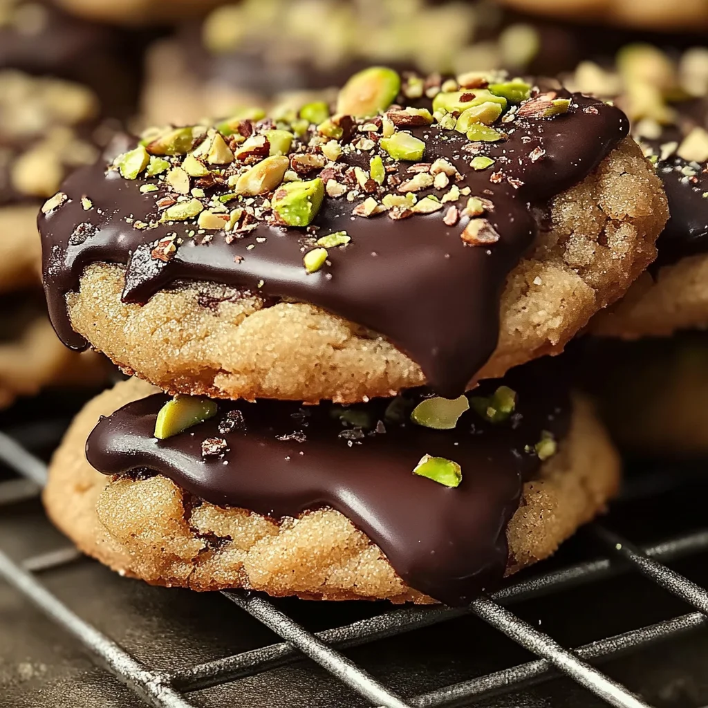 Sablés pistache chocolat fondant
