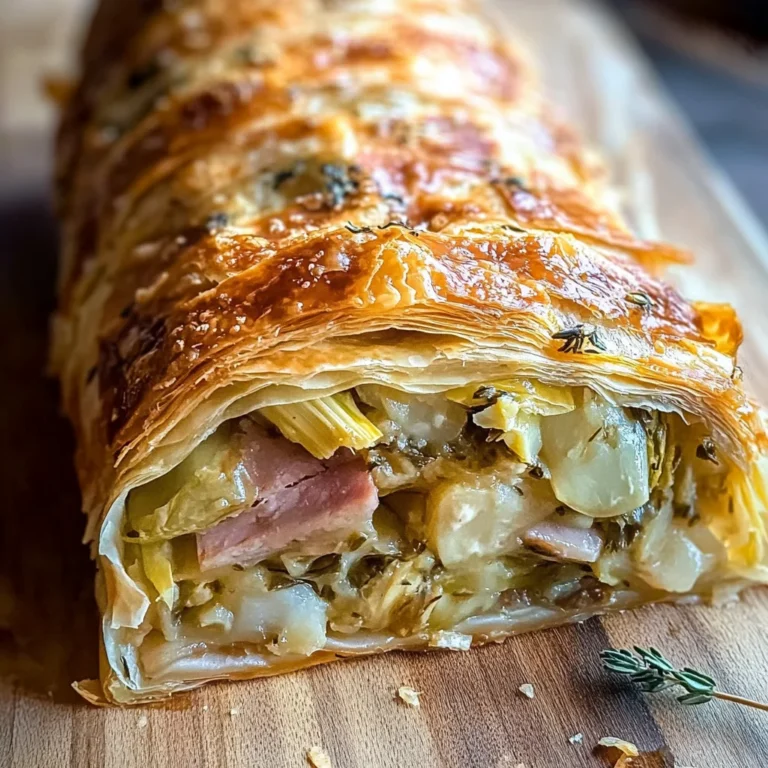 Strudel salato carciofi e speck