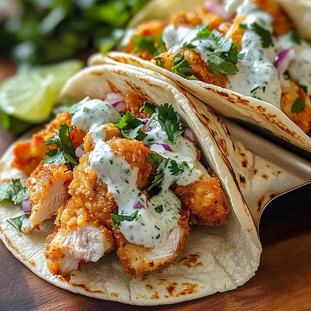 Tacos al pollo fritto