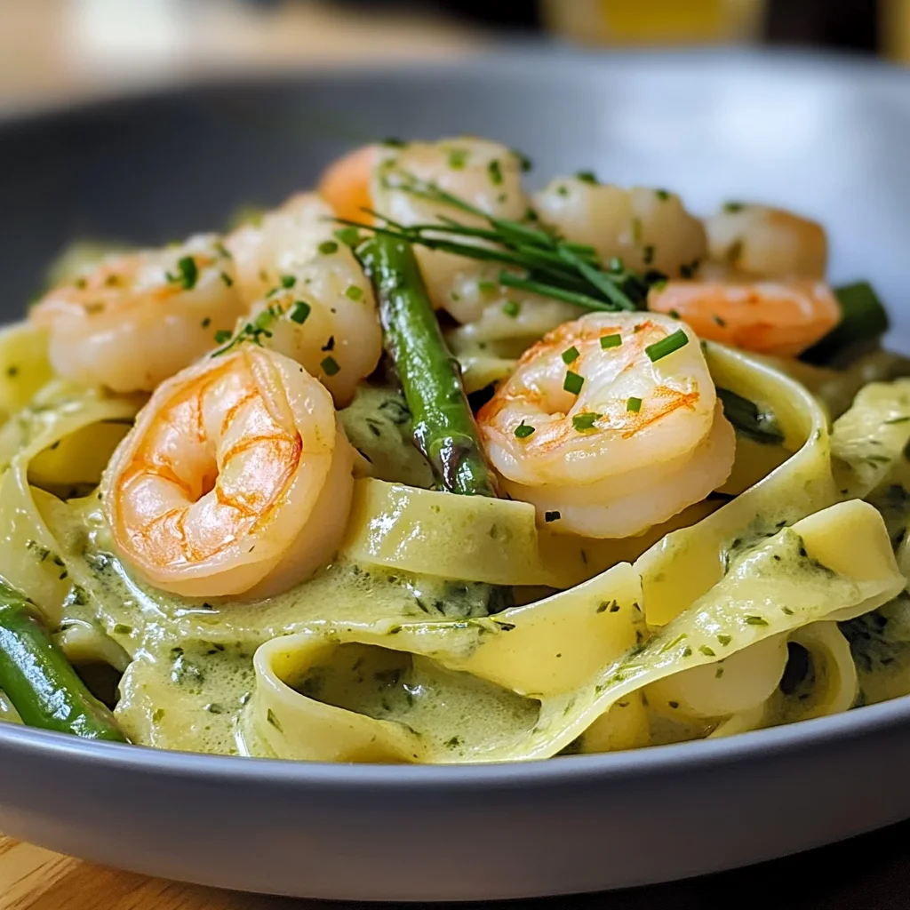 Tagliatelle asparagi e gamberetti