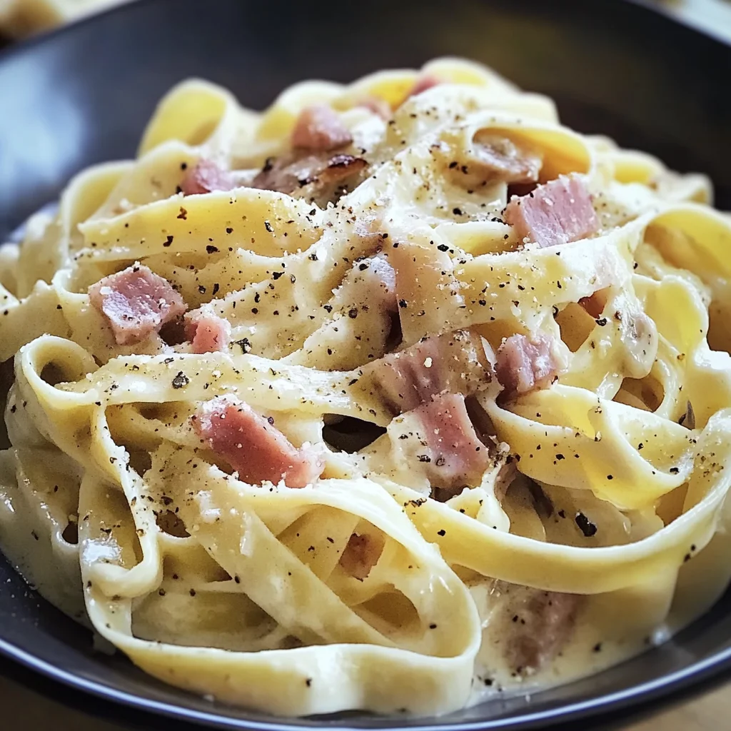 Tagliatelle speck e carciofi