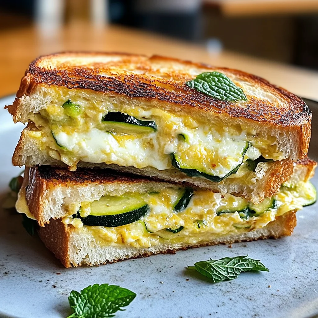 Toast con zucchine e caciocavallo