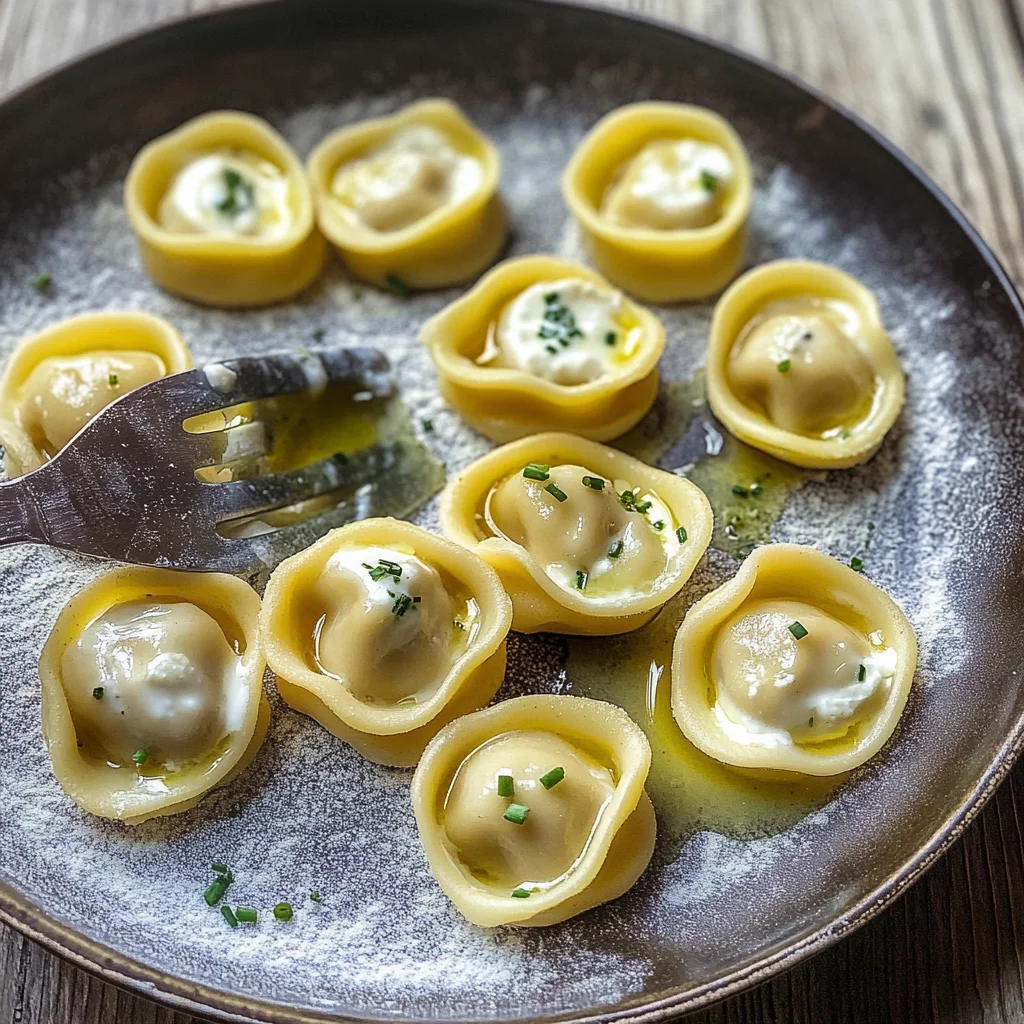 Cappellacci ripieni di ricotta, erba cipollina e lime