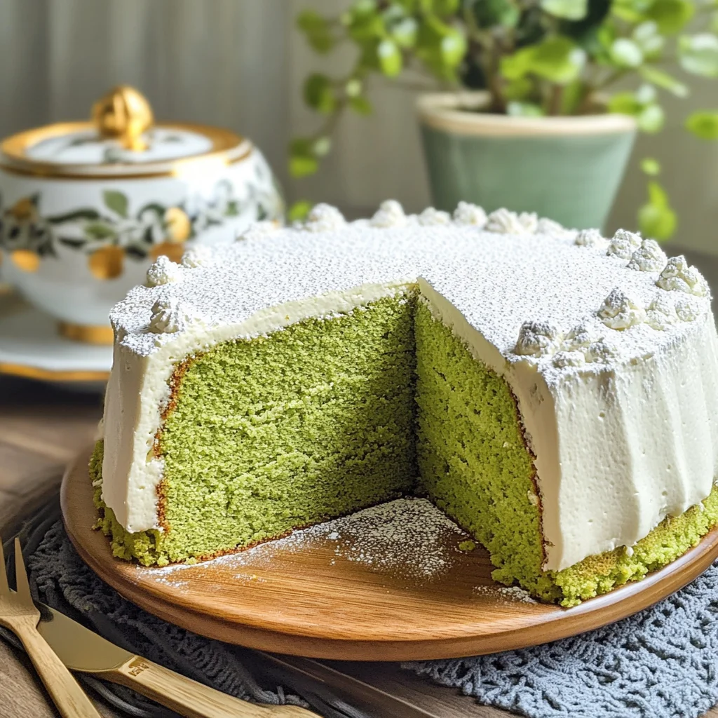 Chiffon cake al tè matcha