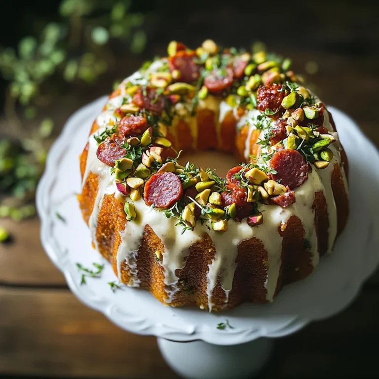 Ciambella salata con soppressata e fave