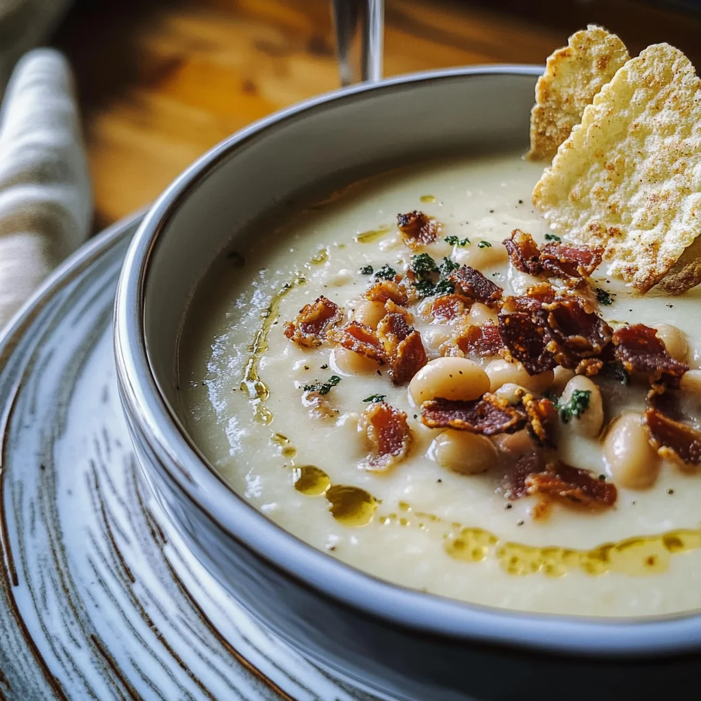 Crema di cannellini con guanciale