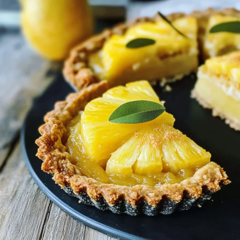 Crostatine con liquirizia, ananas e zafferano
