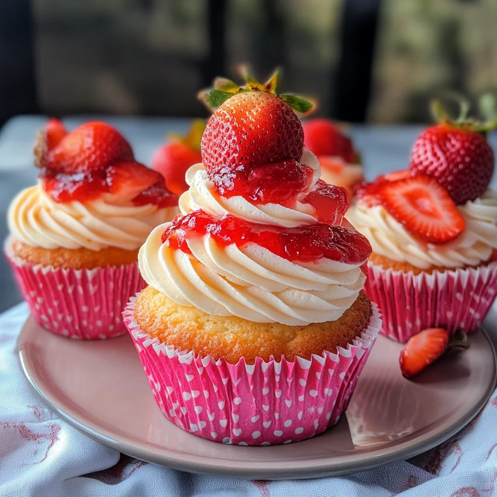 Cupcake vaniglia e fragola