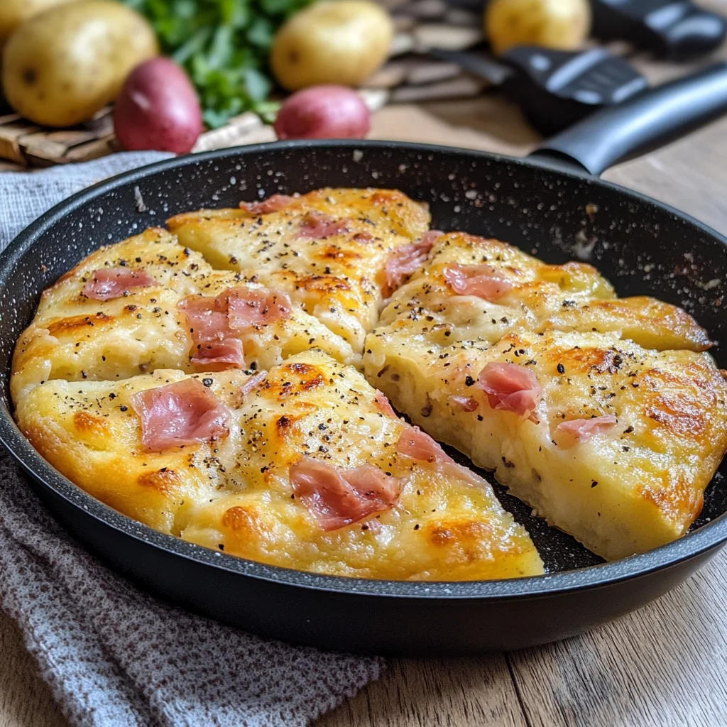 Focaccia di patate in padella