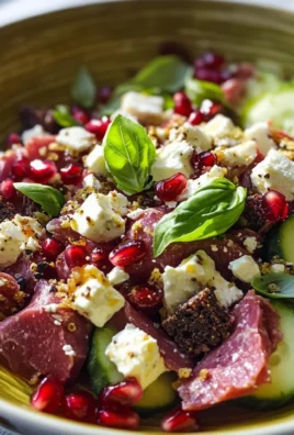 Insalata di bresaola, melagrana e pane nero