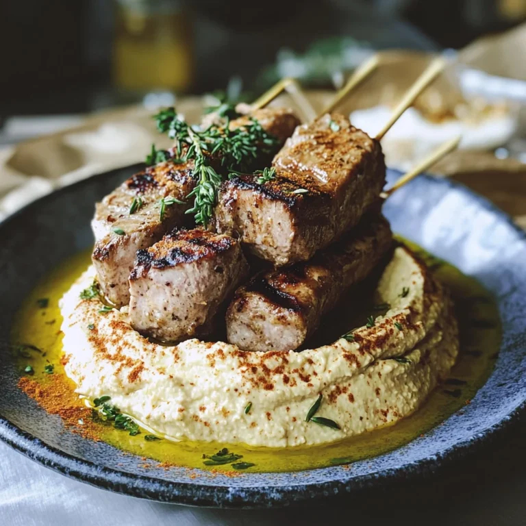 Kebab con hummus