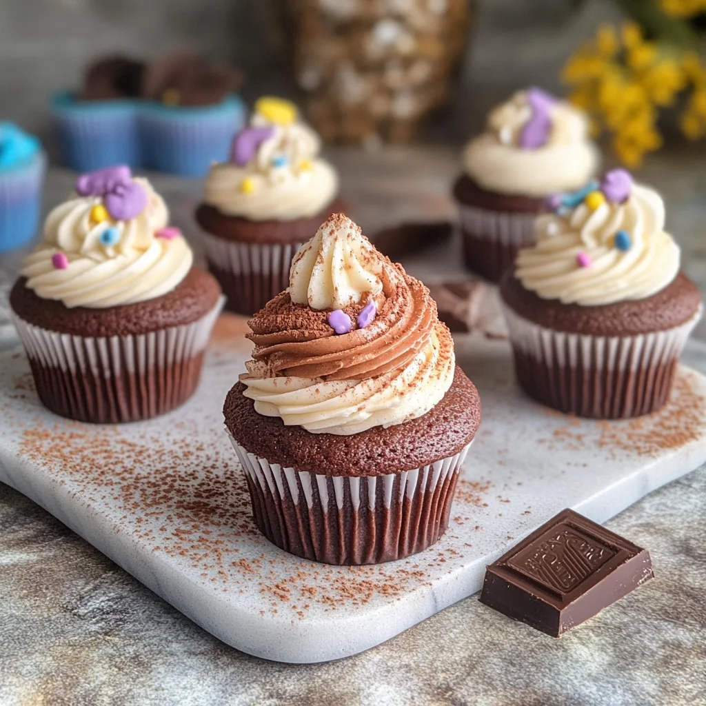 Mini cupcake ai tre cioccolati