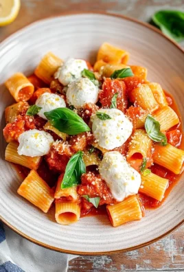 Paccheri con pomodoro, limone e bufala