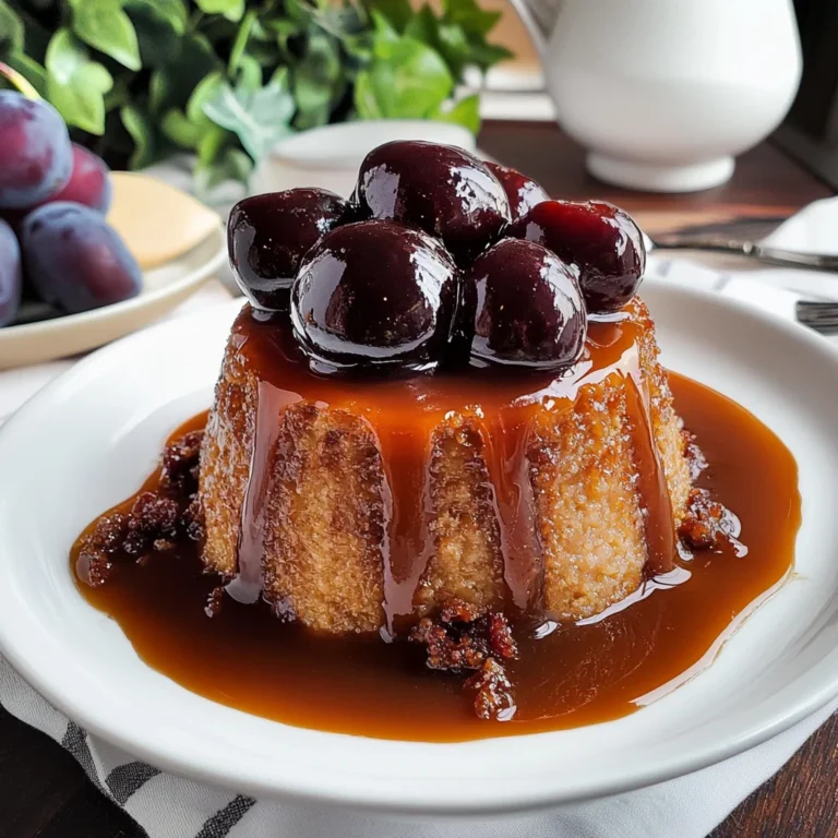 Pudding alle prugne e salsa mou