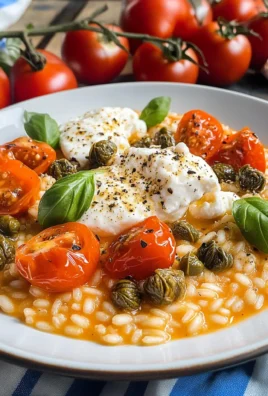 Risotto al pomodoro con orata, capperi e burrata